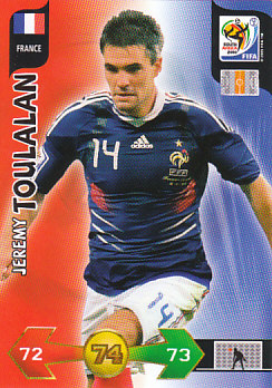Jeremy Toulalan France Panini 2010 World Cup #152